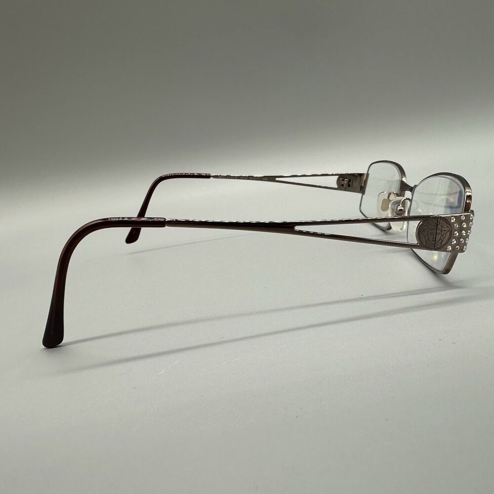 Versace MOD. 1117-B 1013 Eyeglasses Frames Only 51-17 135 Italy With Hard Case - Picture 3 of 11